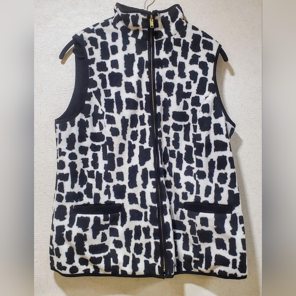 Susan Graver Weekend‎ reversible medium black/ white fleece zip up vest - Picture 11 of 11